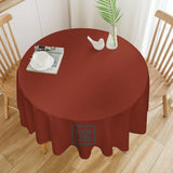 Custom Coral Red Dark Grey Round Table Cloth