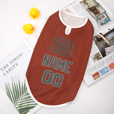 Custom Coral Red Dark Grey Pet Vest