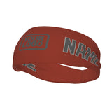 Custom Coral Red Dark Grey Sports headband