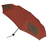 Custom Coral Red Green Automatic Umbrella