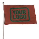 Custom Coral Red Green Flag