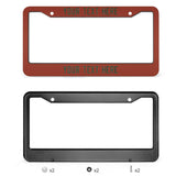 Custom Coral Red Green License Plate Frame