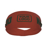 Custom Coral Red Dark Green Sports headband
