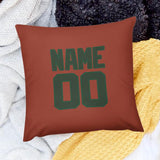 Custom Coral Red Dark Green Pillowcase