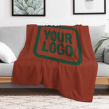 Custom Coral Red Green Blanket