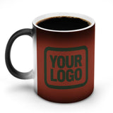 Custom Coral Red Dark Green Magic Mug