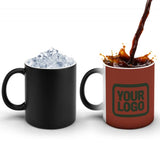 Custom Coral Red Dark Green Magic Mug