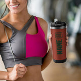 Custom Coral Red Dark Green Stainless Steel Water Cup