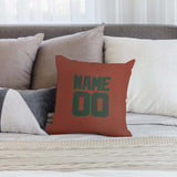 Custom Coral Red Dark Green Pillowcase