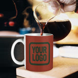 Custom Coral Red Dark Green Mug