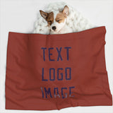 Custom Coral Red Purple Pet Blanket