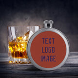 Custom Coral Red Purple Hip Flask