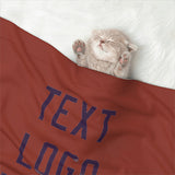 Custom Coral Red Purple Pet Blanket