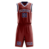 Custom Coral Red Purple Basketball Set