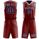 Custom Coral Red Purple Basketball Set