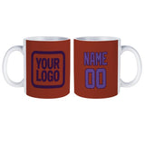 Custom Coral Red Light Purple Mug