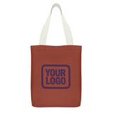 Custom Coral Red Light Purple Canvas Tote Bag