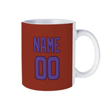 Custom Coral Red Light Purple Mug
