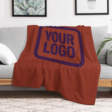 Custom Coral Red Purple Blanket