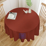 Custom Coral Red Light Purple Round Table Cloth