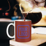 Custom Coral Red Light Purple Mug