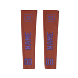 Custom Coral Red Light Purple Arm Sleeve