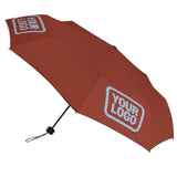 Custom Coral Red Light Blue Automatic Umbrella