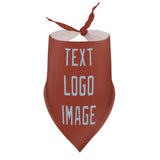 Custom Coral Red Light Blue Pet Scarf