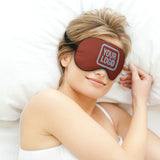 Custom Coral Red Light Blue Sleep Mask