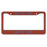 Custom Coral Red Sky Blue License Plate Frame