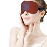 Custom Coral Red Sky Blue Sleep Mask