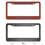 Custom Coral Red Sky Blue License Plate Frame