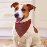 Custom Coral Red Sky Blue Pet Scarf
