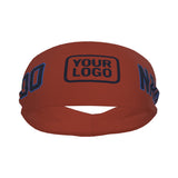 Custom Coral Red Navy Sports headband