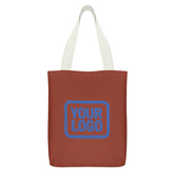 Custom Coral Red Navy Canvas Tote Bag