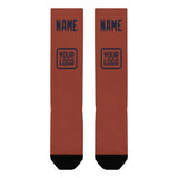 Custom Coral Red Navy Knee-High Sock