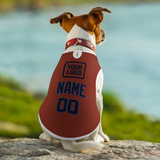 Custom Coral Red Navy Pet Vest