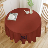Custom Coral Red Navy Round Table Cloth