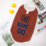 Custom Coral Red Navy Pet Vest