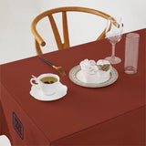 Custom Coral Red Sky Blue Square Table Cloth