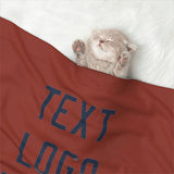 Custom Coral Red Blue Pet Blanket