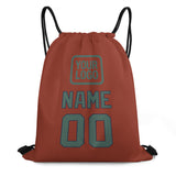 Custom Coral Red Blue Green Drawstring Bag