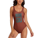 Custom Coral Red Blue Green Swimsuit