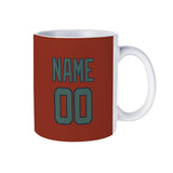 Custom Coral Red Blue Green Mug