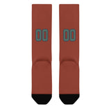 Custom Coral Red Blue Green Knee-High Sock