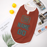 Custom Coral Red Blue Green Pet Vest