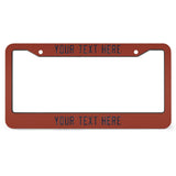 Custom Coral Red Navy License Plate Frame