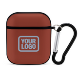 Custom Coral Red Light Blue AirPods Case