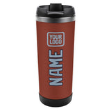 Custom Coral Red Light Blue Stainless Steel Water Cup