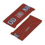 Custom Coral Red Light Blue Sports headband